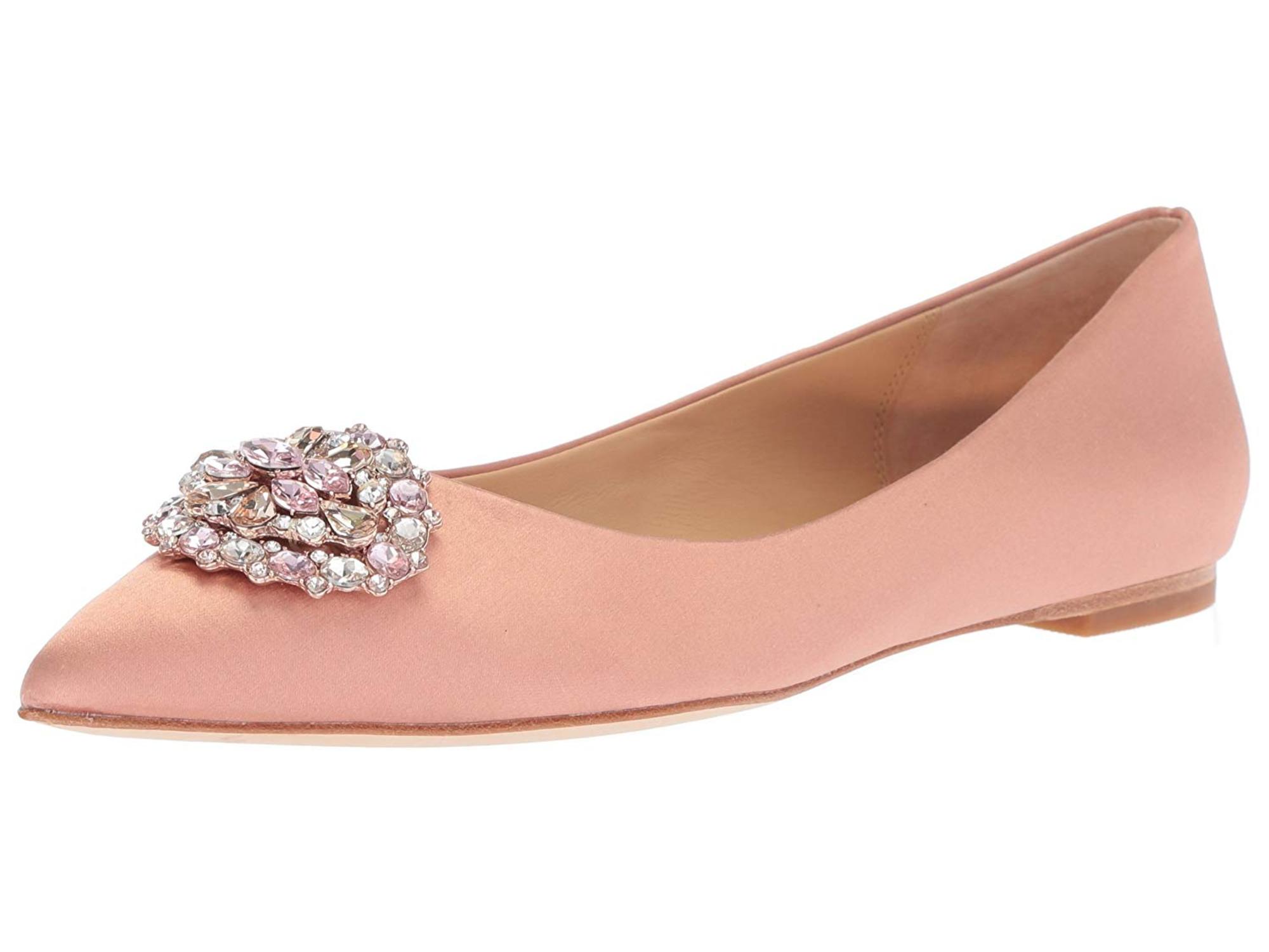 badgley mischka davis satin flats