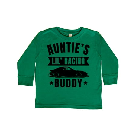 

Inktastic Aunties Lil Racing Buddy Gift Toddler Boy or Toddler Girl Long Sleeve T-Shirt