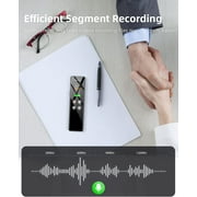 MECHEN V01 64GB Digital Voice Recorder with Password, Playback, USB, and Noise Reduction - Professional Dictaphone Sound Tape Recorder and MP3 Player Black