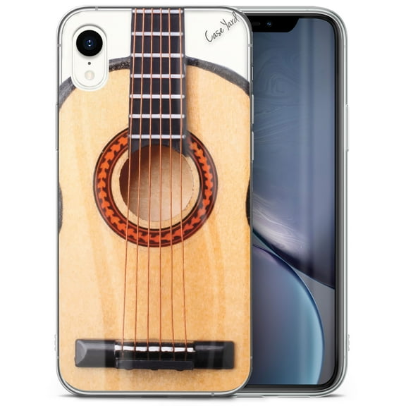 Case Yard iPhone-XR Case Clear Soft & Flexible TPU Ultra Low Profile Slim Fit Thin Shockproof Transparent Bumper Protective Cover Drop Protective Cell Phone Cases (Acoustic Guitar)