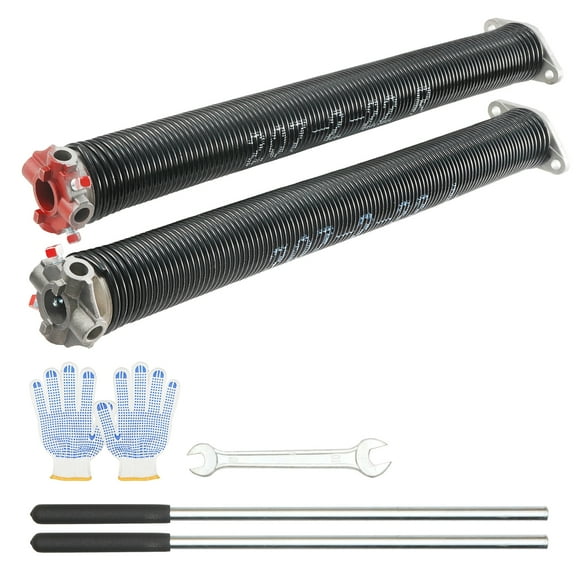 KFFKFF Garage Door Torsion Springs Pair of 0.207 x 2 x 22inch with Winding Bars