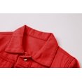 thumbnail image 3 of Chaqueta vaquera Cromoncent para niños y niñas con forma de P, roja, de 12 a 13 años, 3 of 7