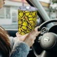 thumbnail image 6 of Uemuo Yellow Butterflies Print Travel Coffee Mug ,20oz Double-walled Car Cup ,Stainless Steel Insulated Tumbler Leak-proof Travel Cup Reusable Straw Car Cup-Without Straw, 6 of 8