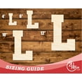 thumbnail image 3 of Unfinished Wood Varsity Team Font - L Shape 7" / 1/2", 3 of 3