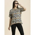 thumbnail image 5 of Moomaya Womens Printed Summer Tunic Top, Round Neck, Elbow, Loose-Fit Casual Top, 5 of 9