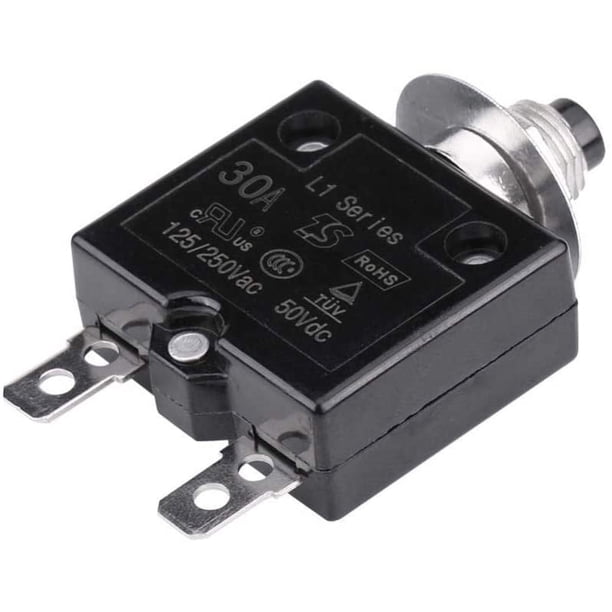 Reinicio del interruptor térmico, dispositivo de protección contra sobrecarga de corriente Disyuntor Reinicio manual Protección contra sobrecorriente del disyuntor 5 A / 8 A / 10 A / 15 A / 18 A / 20