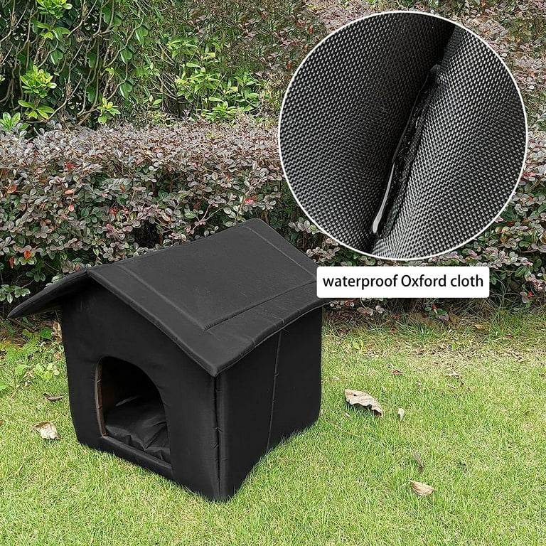 Nvzi Dog House Dog Cave Outdoor Cat House Weatherproof Cozy Pet Bed Warm Cave Nest Sleeping Bed Winter Warm Oxford Fabric Stray Cat Shelter for