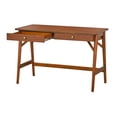 thumbnail image 3 of TMS Vera Mid-Century Modern 2-Drawer Desk, Walnut Finish, 3 of 5