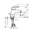 thumbnail image 2 of Mezclador de lavabo FOCUS 70 CH3 CoolStart con válvula automática cromada y desagüe automático - 31539000, 2 of 3