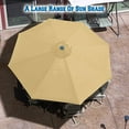 thumbnail image 5 of Sunrise 10' Outdoor Patio Umbrella 8 Ribs Market Parasol Sunshade with Tilt and Crank (Beige), 5 of 9