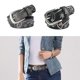 thumbnail image 2 of Summer Waist Belt with Alloy Flower Rivet Decor for Woman Men Rivet Adjustable Pin Buckle Waist Strap for Jeans Dress silver white, 2 of 4