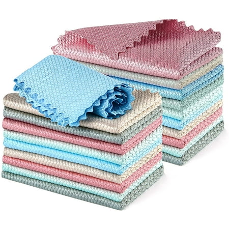 Mototo, 20 Pieces Fish Scale Microfiber Polishing Cleaning Cloth ...