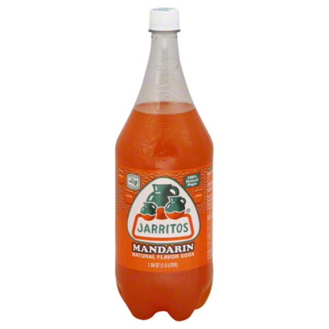Jarritos 1.5LT Mandarin Soda - Pack of 8 - Natural Flavor 100% Natural Sugar No Caffeine No High Fructose Corn Syrup Made in Mexico