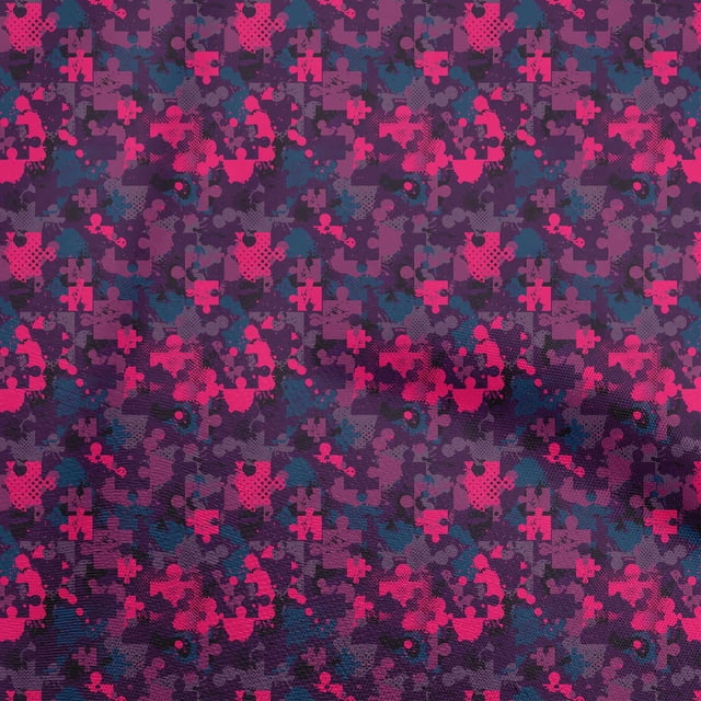 oneOone Polyester Spandex Purple2 Fabric Abstracts Fabric For Sewing Printed Craft Fabric By The Yard 56 Inch Wide