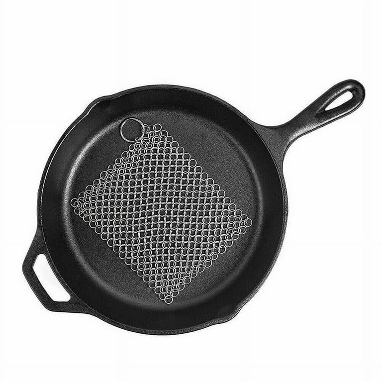 QIFEI 1Pc Cast Iron Cleaner 8x6 Rectangle Metal Scrubber with