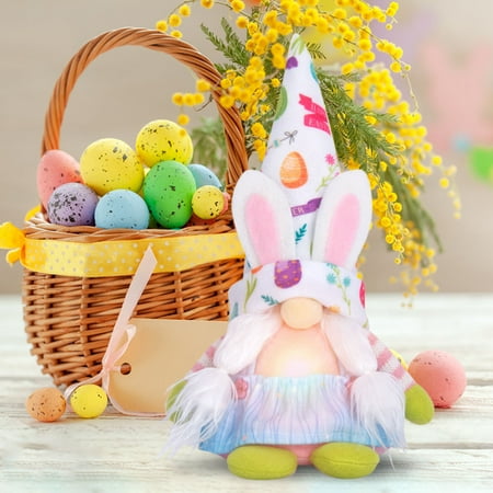 

Zppruwei Easter Decoration Small Gift Faceless Action Doll Easter Bunny Lighting Ornaments 1pc Easter Decorations With Lights Faceless Doll Pendant Easte