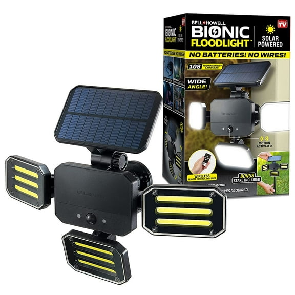 Bell and Howell Bionic Floodlight, Outdoor Solar Lights with Motion Sensor