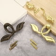 thumbnail image 4 of 4 Pack Leafy Drawer Pull, 5" Vintage Style Dresser Pull Knob Handles Hardware for Wardrobe Cupboard Closets Bookcase Furniture Decoration, Gold, 4 of 6