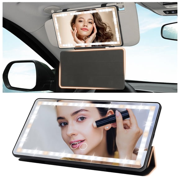 Parasol de coche con espejo de tocador Automiim con funda protectora