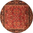 thumbnail image 1 of Ahgly Company Indoor Round Oriental Orange Industrial Area Rugs, 6' Round, 1 of 4