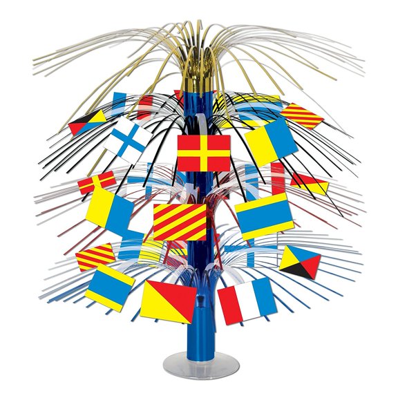 Beistle 18" Nautical Flag Cascade Centerpiece 3/Pack 57755