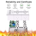 thumbnail image 5 of Wall-Mount Surge Protector - 8 AC Outlets and 4 USB (1 USB-C), Smart Charging, Space-Saving Plug Extender for Home, Office, ETL Listed, 5 of 6