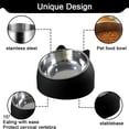 thumbnail image 3 of Cuenco de acero inoxidable para gatos y perros, con protección para las vértebras cervicales y boca oblicua, cuenco para comida para mascotas., 3 of 5