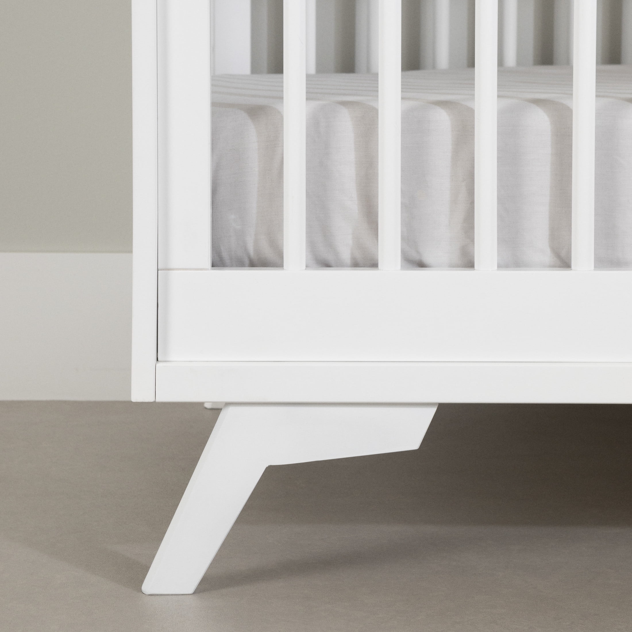 South Shore Milos, Mid-century Glam Crib, Crib White