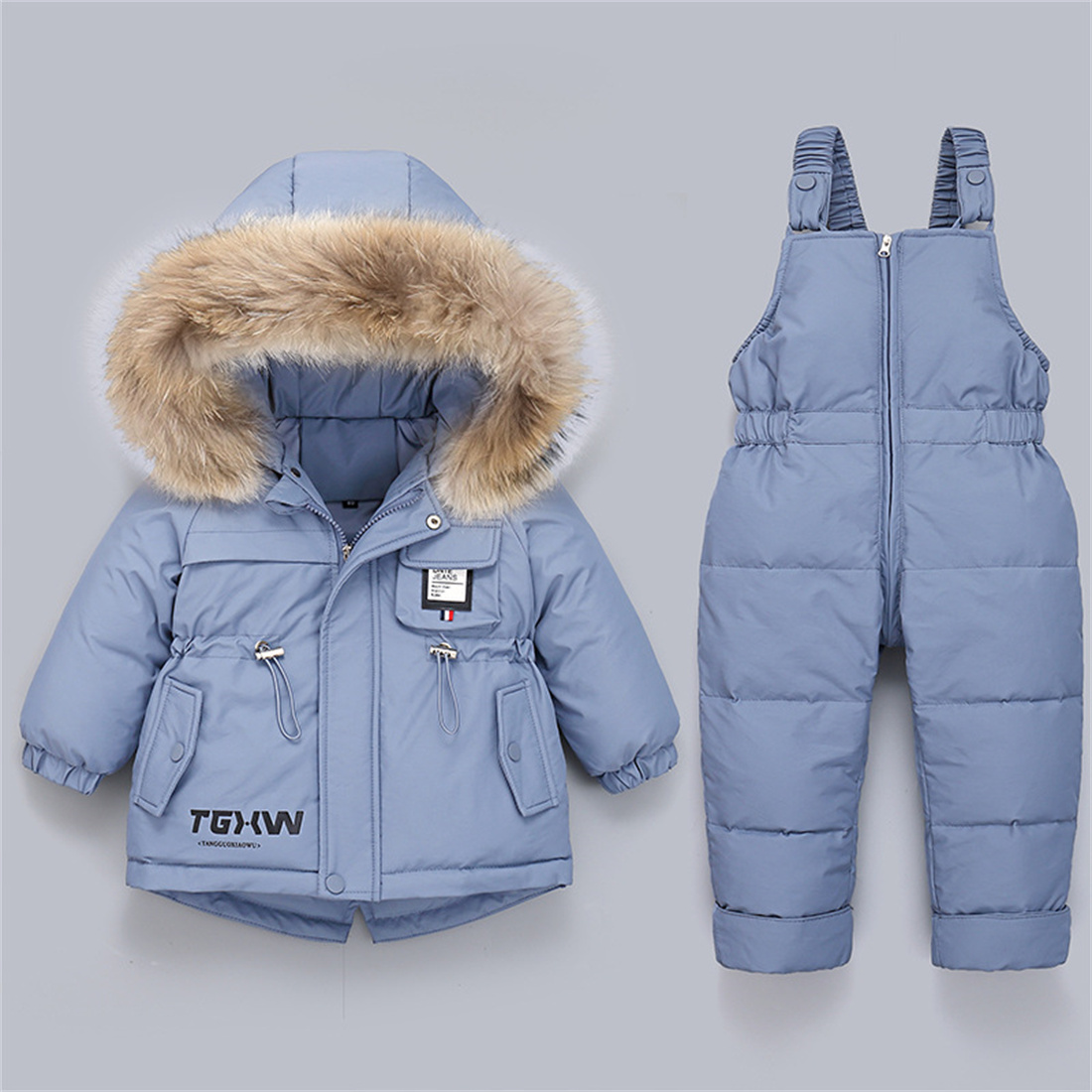 2pcs/set Baby Boys Girls Down Snowsuit Winter Clothes Infant Toddler