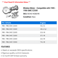 thumbnail image 2 of Window Motor - Compatible with 1985 - 1986 GMC C2500, 2 of 2