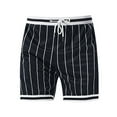 thumbnail image 4 of Sngxgn Men’s Causal Shorts Flat Front Short Classic Summer Beach Comfort Stretch Short(Black,M), 4 of 5