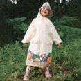 thumbnail image 4 of UACY Kids Raincoat for Boys Girls, Waterproof Rain Jacket with Hood for School & Outdoor Play (Beige, 4-6 Years), 4 of 5