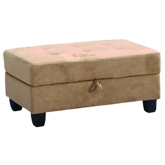 Glory Furniture Gallant Microsuede Ottoman Mocha Brown