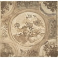thumbnail image 2 of Daniel Marot the Elder 12x12 Gold Ornate Wood Frame and Double Matted Museum Art Print Titled - Ceiling Design with an Allegory of Victory, 2 of 4