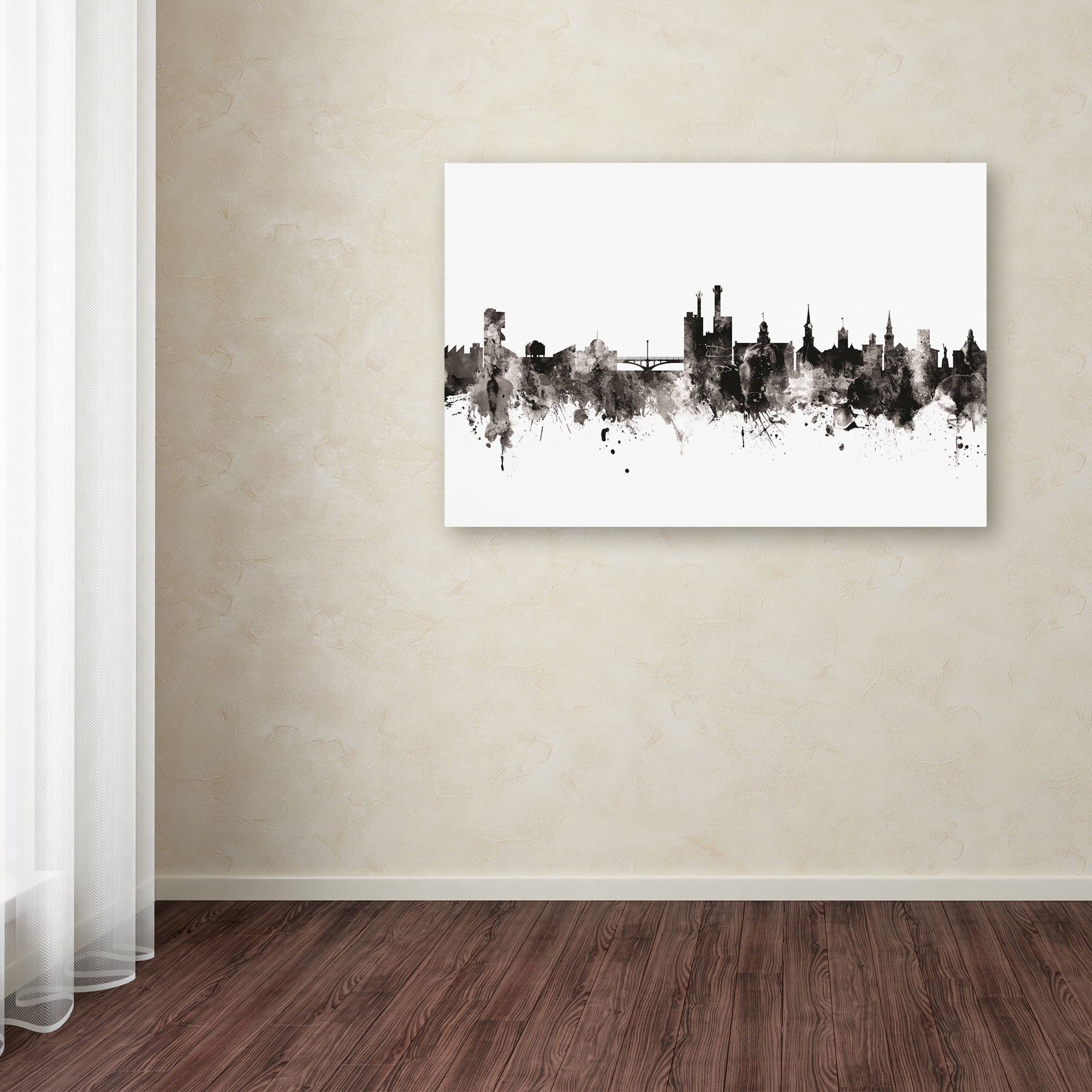 Trademark Fine Art 'Iowa City Iowa Skyline III' Canvas Art by Michael Tompsett