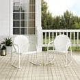 thumbnail image 4 of Crosley Furniture Griffith Metal Rocking Chair in White Gloss (Set of 2), 4 of 7