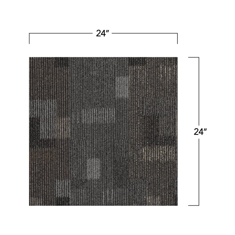 Shaw Commercial Carpet Tile Squares - 24x24 Inch, Gray, 96 Sq Ft Total 7 thumbnail image