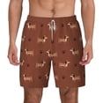 thumbnail image 2 of Goofa Dachshund Dog Puppy Printed Men's Swim Trunks Board Shorts Quick Dry Mens Swimming Trunks with Compression Liner,Breathable Fit Hawaii Beach Shorts-Large, 2 of 9