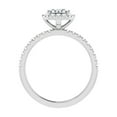 thumbnail image 3 of Dash Jewel 1.9 Ct Lab Created Diamond Ring - 14K White Gold Plated Radiant Cut Halo Solitaire with Accents Engagement Ring - Beautiful Gifts - Celebrate Your Love Story with Timeless Elegance, 3 of 6