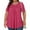 Pink, variant on Fnooota Women's Plus T-shirts, Loose Summer Pleated Front Crew Neck Short Sleeve Tops Pink Size L