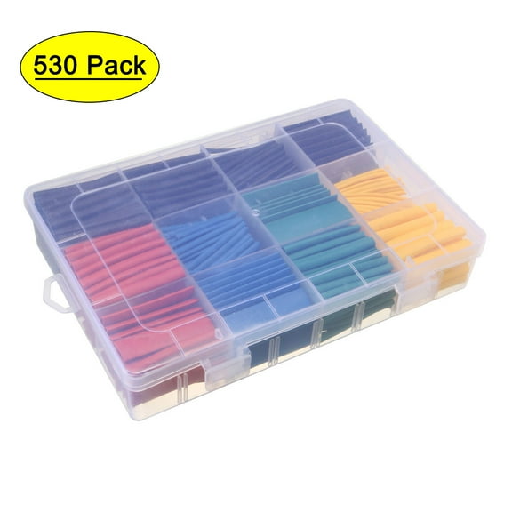 Dia Heat Shrink Tubing Platic Tube Electric Wire Wrap Sleeve 530 pcs