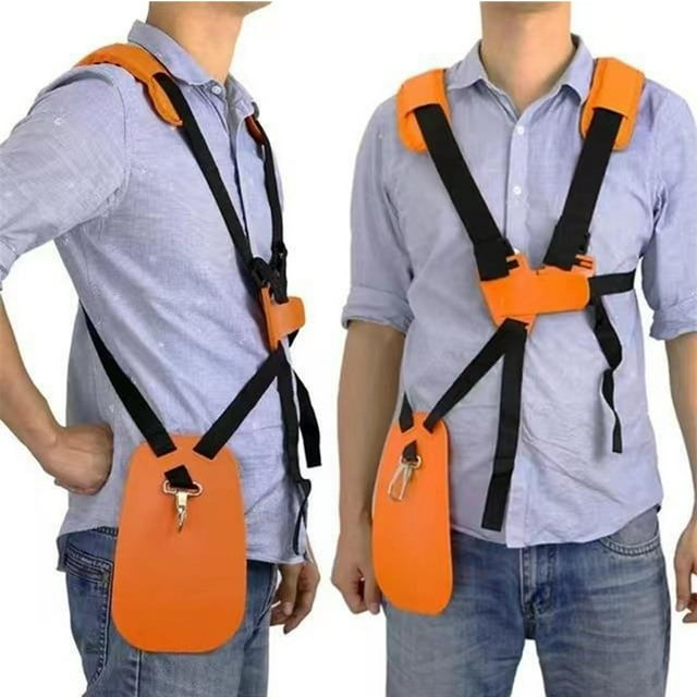 Cinturón de nailon para cortadora de césped, arnés de doble hombro para recortadora, correa de doble hombro para recortadora, correa de doble hombro para desbrozadora, diseñada por expertos
