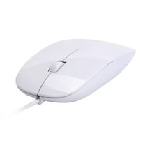 PLGEBR White Wired USB Mouse Optical 1200 DPI For Windows OS/Mac iOS PC Laptop Desktop