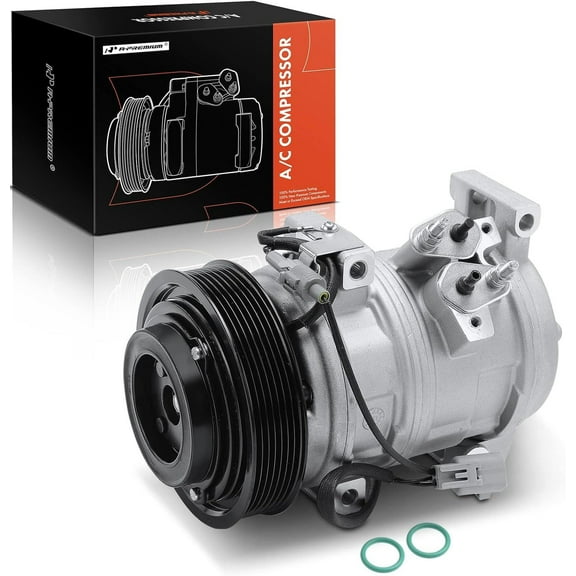 A-Premium AC Compressor with Clutch Compatible with Toyota Camry 2002-2006 Highlander 2001-2007 Solara 2002-2008 L4 2.4L