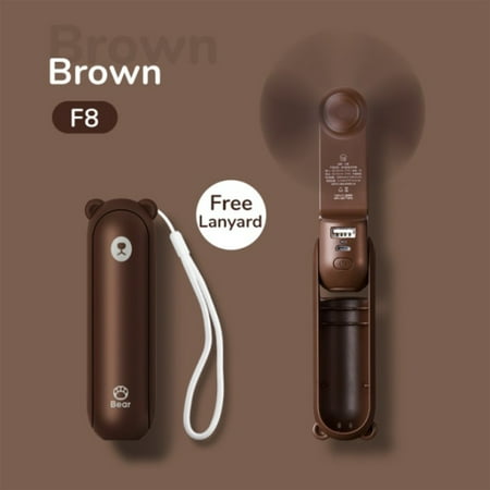 

Fuwaxung Desktop Fan Portable Mini Fan for Summer Office Student Women etc (Brown)