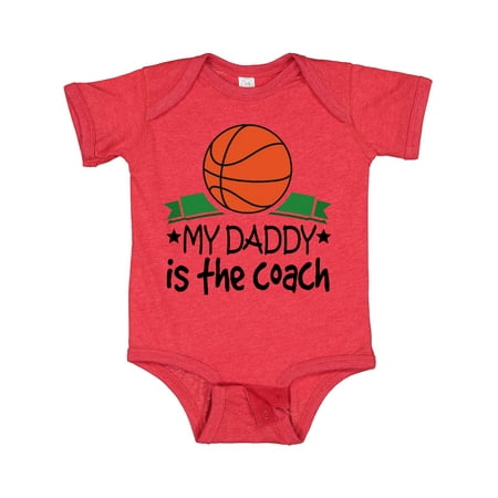 

Inktastic Basketball My Daddy is the Coach Gift Baby Boy or Baby Girl Bodysuit