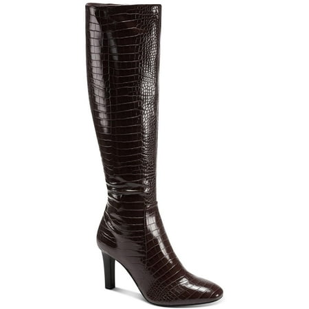 

Alfani Womens DEIDRA Leather Zip up Knee-High Boots