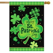 Briarwood Lane St. Patrick's Day Shamrock House Flag