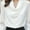 White, variant on Women's Elegant Cowl Neck Blouse Draped Long Sleeve for Office & Work Wear, M