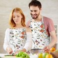 thumbnail image 3 of Pioneer Flower Floral Print Pattern Apron-Garden Aprons for Women with Pockets-Cotton Linen Waterproof Kitchen Cooking Gardening Aprons Adjustable for Kitchen,Cooking,BBQ and Salon 33x27 Inch, 3 of 7